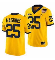 Michigan Wolverines Hassan Haskins Maize 2021 Orange Bowl Playoffs Limited Jersey