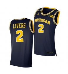 Michigan Wolverines Isaiah Livers 2021 Big Ten Regular Season Champions Blm Navy Jersey