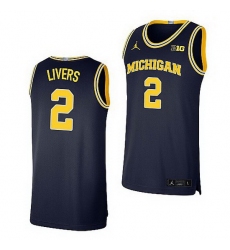 Michigan Wolverines Isaiah Livers Navy Limited Basketball Jersey