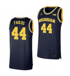 Michigan Wolverines Jaron Faulds Navy Limited Basketball Jersey