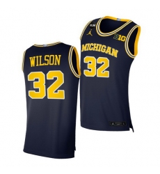 Michigan Wolverines Luke Wilson 2021 Big Ten Regular Season Champions Blm Navy Jersey