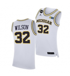 Michigan Wolverines Luke Wilson 2021 Big Ten Regular Season Champions Blm White Jersey