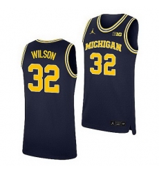 Michigan Wolverines Luke Wilson Navy Replica College Basketball Jersey