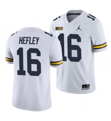 Michigan Wolverines Ren Hefley White College Football Men'S Jersey