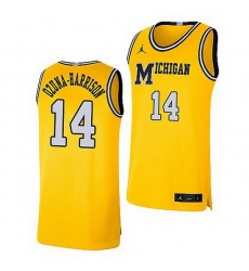 Michigan Wolverines Rico Ozuna Harrison Maize Retro Limited Basketball Jersey