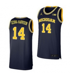 Michigan Wolverines Rico Ozuna Harrison Navy Limited Basketball Jersey