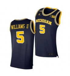 Michigan Wolverines Terrance Williams Ii 2021 Big Ten Regular Season Champions Blm Navy Jersey