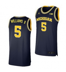 Michigan Wolverines Terrance Williams Ii Navy Limited Basketball Jersey