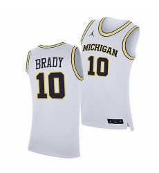 Michigan Wolverines Tom Brady White College Basketball Honorary Alumni Jersey