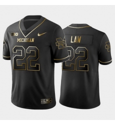 Michigan Wolverines Ty Law Black 2019 Golden Edition Men'S Jersey