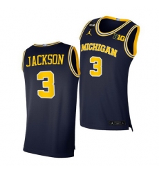 Michigan Wolverines Zeb Jackson 2021 Big Ten Regular Season Champions Blm Navy Jersey