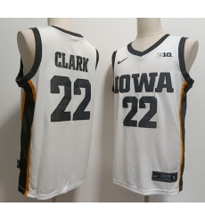 Men Iowa Hawkeyes Caitlin Clark #22 White Stitched Correct Model NCAA Jersey