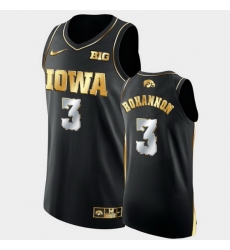 Men Iowa Hawkeyes Jordan Bohannon Golden Edition Black Authentic Limited Jersey