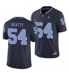 North Carolina Tar Heels A.J. Beatty Navy College Football Men'S Jersey