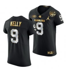 North Carolina Tar Heels Cam'Ron Kelly Black 2021 Orange Bowl Golden Edition Jersey