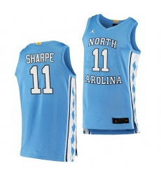 North Carolina Tar Heels Day'Ron Sharpe Blue Authentic Jersey