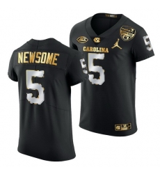 North Carolina Tar Heels Dazz Newsome Black 2021 Orange Bowl Golden Edition Jersey