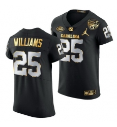 North Carolina Tar Heels Javonte Williams Black 2021 Orange Bowl Golden Edition Jersey