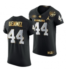 North Carolina Tar Heels Jeremiah Gemmel Black 2021 Orange Bowl Golden Edition Jersey