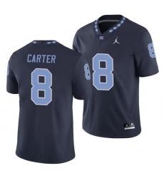 North Carolina Tar Heels Michael Carter Navy College Football Men'S Jersey