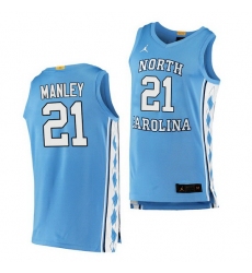 North Carolina Tar Heels Sterling Manley Blue Authentic Jersey
