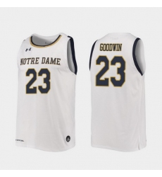 Men Notre Dame Fighting Irish Dane Goodwin Replica White College Basketball 2019 20 Jersey