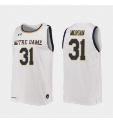 Men Notre Dame Fighting Irish Elijah Morgan Replica White College Basketball 2019 20 Jersey