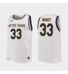 Men Notre Dame Fighting Irish John Mooney Replica White College Basketball 2019 20 Jersey