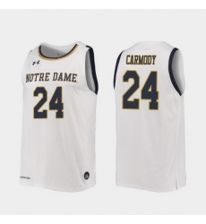 Men Notre Dame Fighting Irish Robby Carmody Replica White College Basketball 2019 20 Jersey