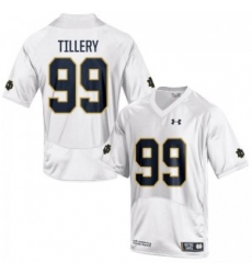 Men Under Armour 99 Limited White Jerry Tillery Notre Dame Fighting Irish Alumni Football Jersey