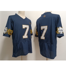 Notre Dame Fighting Irish Audric Estime #7 Navy Blue No Name 2023 Stitched Jersey