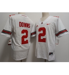 Men Ohio State Buckeyes Caleb Downs #2 white F U S E Stitched NCAA Football Jersey