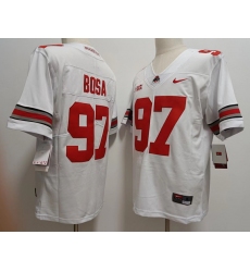 Men Ohio State Buckeyes Nick Bosa #97 White College Football Jersey