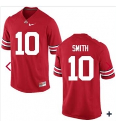 Men Ohio State Buckeyes Troy Smith #10 Red College Football Jersey
