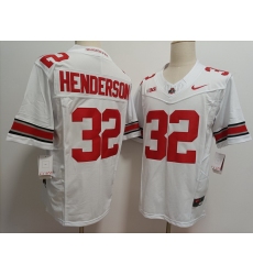 Ohio State Buckeyes #32 TreVeyon Henderson White  F U S E Jersey