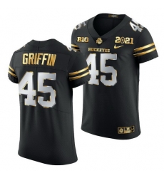 Ohio State Buckeyes Archie Griffin Black 2021 College Football Playoff Championship Golden Authentic Jersey