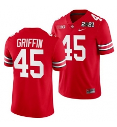 Ohio State Buckeyes Archie Griffin Scarlet 2021 Sugar Bowl Champions College Football Playoff College Football Playoff Jersey