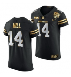 Ohio State Buckeyes K.J. Hill Black 2021 Sugar Bowl Golden Limited Authentic Football Jersey