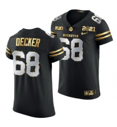 Ohio State Buckeyes Taylor Decker Black 2021 College Football Playoff Championship Golden Authentic Jersey