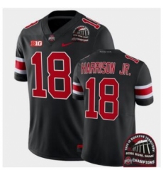 Youth Ohio State Buckeyes Marvin Harrison Jr. Black 2022 Rose Bowl Champions CFP Jersey