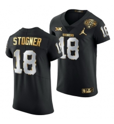 Oklahoma Sooners Austin Stogner Black 2020 Cotton Bowl Classic Golden Edition Jersey