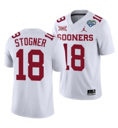 Oklahoma Sooners Austin Stogner White 2020 Cotton Bowl Classic College Football Jersey