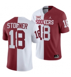 Oklahoma Sooners Austin Stogner White Crimson Split Men'S Jersey