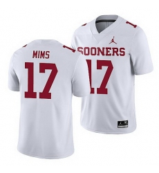 Oklahoma Sooners Marvin Mims White Game Men'S Jersey