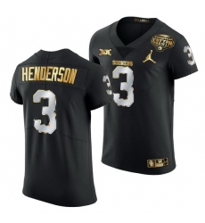 Oklahoma Sooners Mikey Henderson Black 2020 Cotton Bowl Classic Golden Edition Jersey