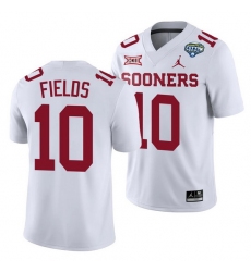 Oklahoma Sooners Pat Fields White 2020 Cotton Bowl Classic College Football Jersey