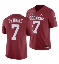 Oklahoma Sooners Ronnie Perkins Crimson Game College Football Jersey