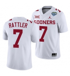 Oklahoma Sooners Spencer Rattler White 2020 Cotton Bowl Classic College Football Jersey