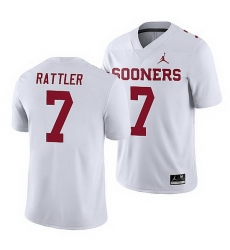 Oklahoma Sooners Spencer Rattler White Game Men'S Jersey