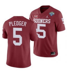 Oklahoma Sooners T.J. Pledger Crimson 2020 Cotton Bowl Classic College Football Jersey